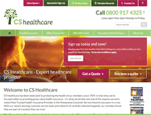 Tablet Screenshot of cshealthcare.co.uk